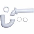 All-Source 1-1/2 In. to 1-1/4 In. White Plastic P-Trap with Reducer Washer 494941